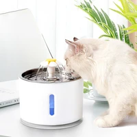 pet cat water fountain with led light usb cable water fountain replaceable filtration automatic cat water fountain