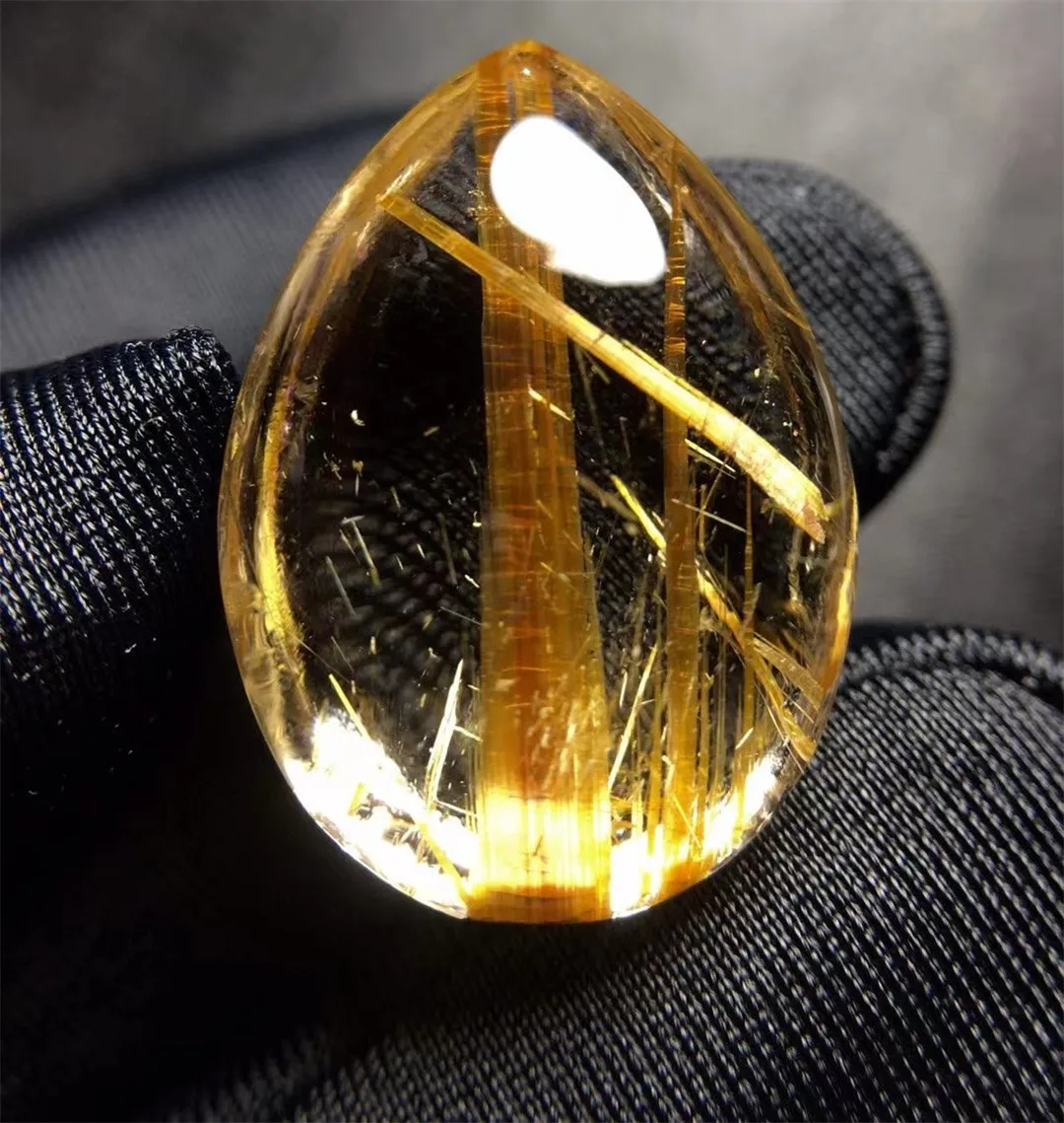 Подвеска из натурального золота с рутилированным кварцем ювелирные изделия для