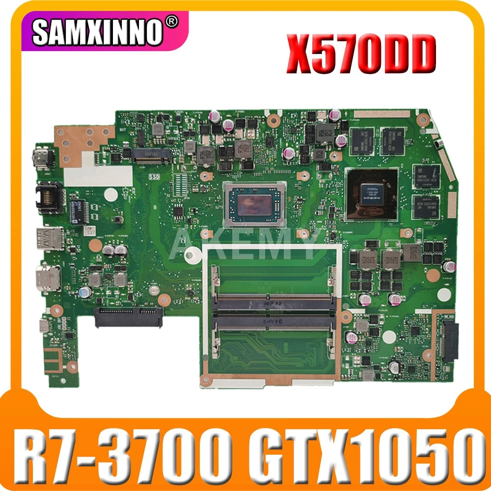 

X570DD Motherboard For Asus TUF YX570D YX570DD X570D X570DD Laptop motherboard Mainboard R7-3700 CPU GTX1050 GPU