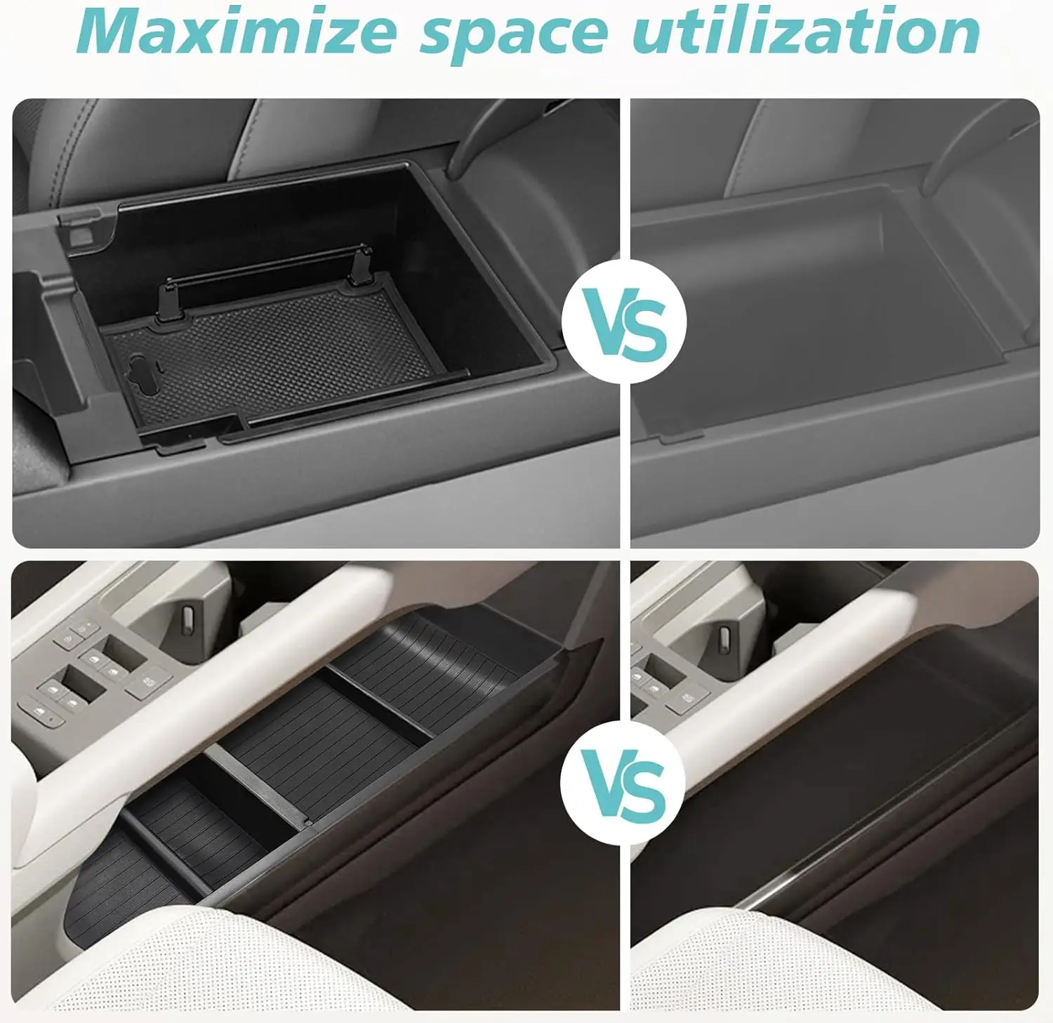 Фото Для Hyundai Ioniq 6 2023 2024, органайзер для нижней центральной консоли, лоток для хранения, верхний подлокотник из АБС-пластика для Ioniq 6, аксессуары №5