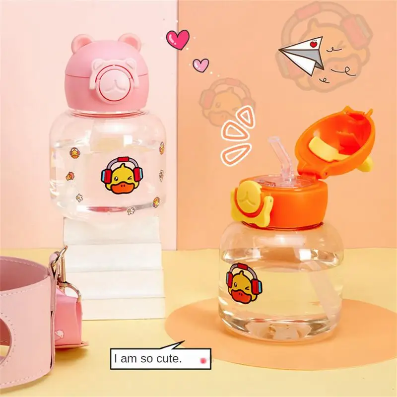 

Спортивная бутылка с желтой уткой, 700 мл, чашка для воды для студентов, кухонные принадлежности, милая чашка для фитнеса, портативная бутылка для питья с защитой от падения, ПК