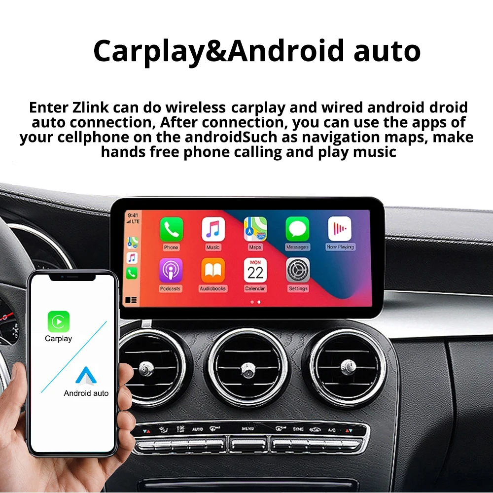 o przekątnej 10 25 cala z systemem Android 12 do Mercedes CLS Class W218 2011-2018 Carplay Odtwarzacz multimedialny Nawigacja GPS Jednostka główna