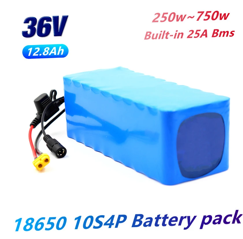 

36V 12.8Ah Built-in bms Lithium Battery Pack 10s4p 18650 3200mAh 750W 500W 450W 350w Ebike Electric Car Bicycle Motor Scooter