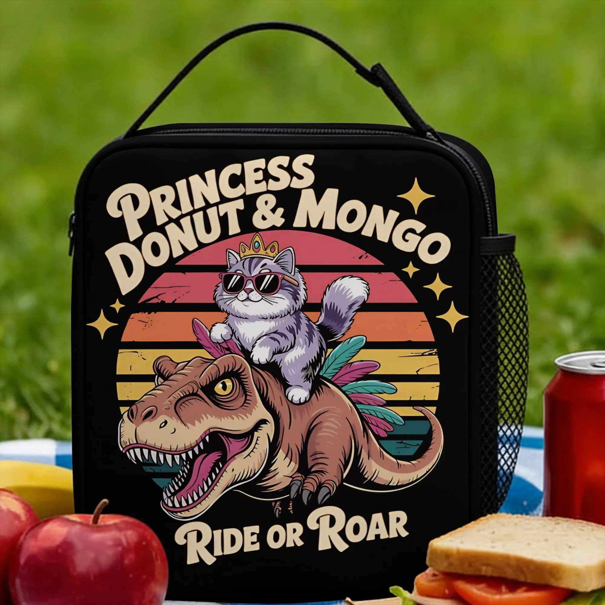 Фото Сумка для обеда Dungeon Crawler Carl, коробка для обеда Princess Donut для девочек, портативная сумка-холодильник для путешествий, водонепроницаемая термосумка, сумки-тоут №1