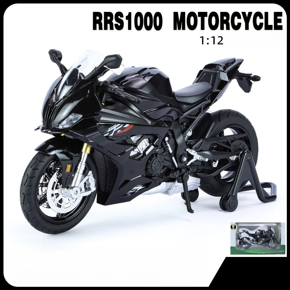 Модель мотоцикла Huayi Alloy 1:12 RRS1000 со звуком и светом, скользящая игрушечная машинка, музыкальная модель-украшение (art.: 3920db94c28f2) - 3920db94c28f2