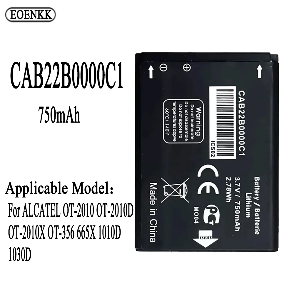 Enlarge CAB22B0000C1 Battery For ALCATEL OT-2010 OT-2010D OT-2010X OT-356 665X 1010D,1030D Original Capacity Phone Batteries Bateria