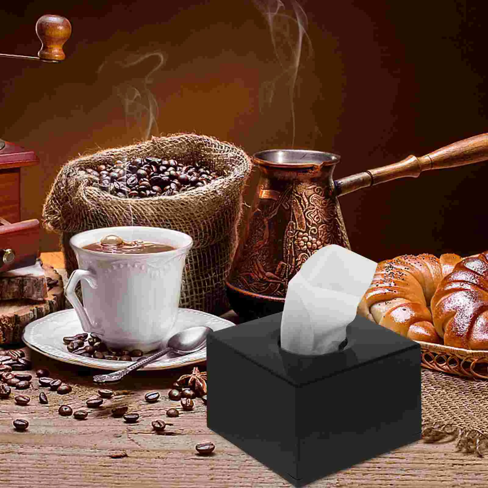 

Tissue Box Container Square Paper Cover Facial Holder Napkin Storage Organizer Desktop