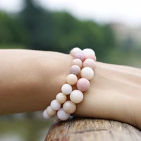 trend powder opal bracelet for women jewelry accessories a grade natural round hand string for men sport supplies 6 8 10mm