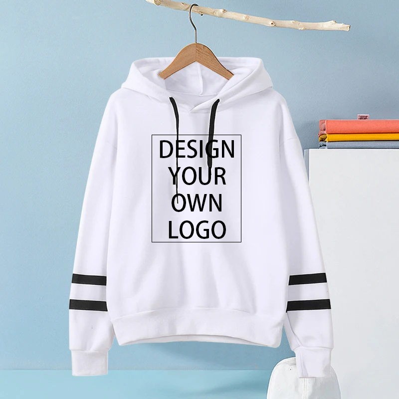 DIY Spring and Autumn Woman Hoodies Tracksuit Design Yourself LOGO Print Pullover Customize Clothes Sweatshirts Female Plus Size