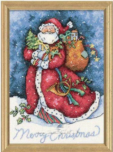 

Lovely Counted Cross Stitch Kit, DIY Needle Work, Christmas Man, Beautiful, Top Quality, Height, 26-32