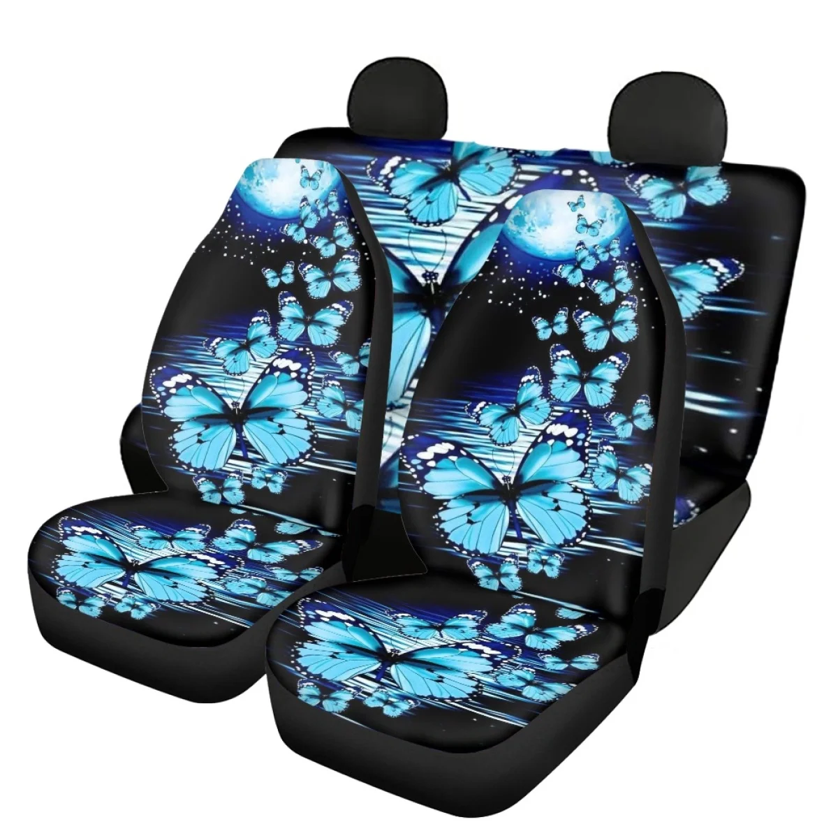 

Чехлы на сиденья автомобиля INSTANTARTS, с рисунком бабочек, удобные защитные чехлы на передние и задние сиденья, 2023