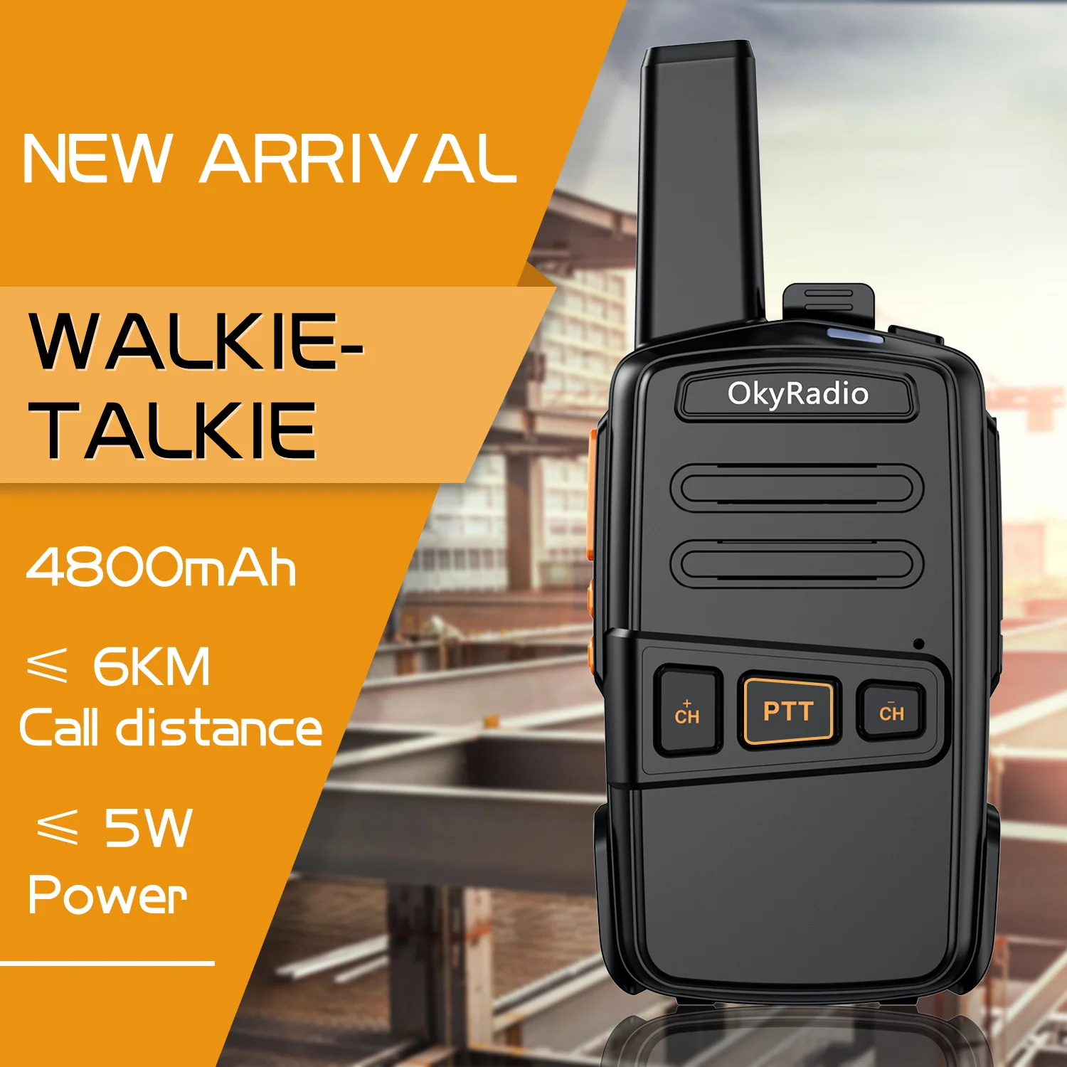 2022 new 4800mah walkie talkie large capacity battery waterproof walkie talkie 16 channels suitable ultra long distance use free global shipping
