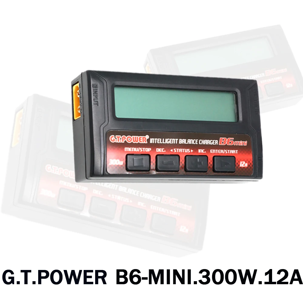 

Балансирующее мини-зарядное устройство GT.POWER B6, разрядник до 300 Вт, 12 а для радиоуправляемого вертолета, зарядка литий-ионных аккумуляторов NiMH, NiCD, LiHV, NiCd, PB