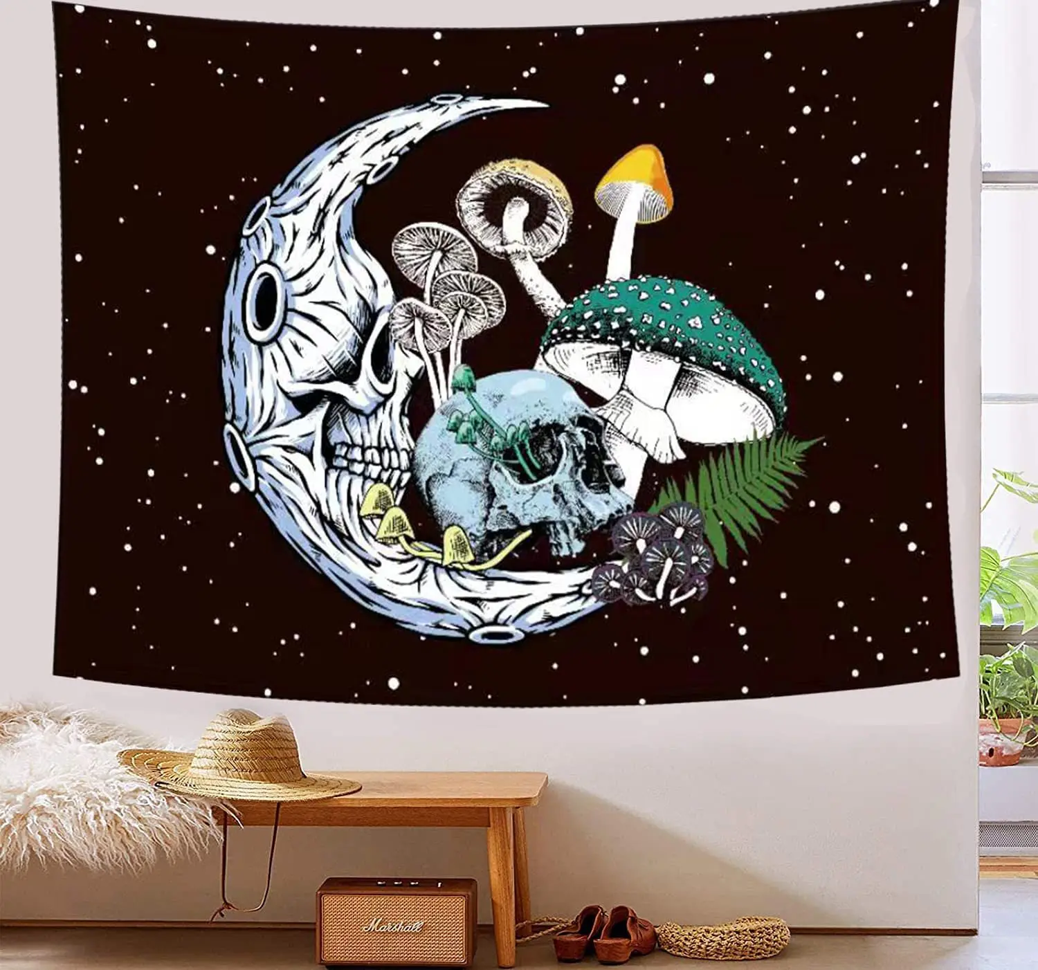 Психоделический гобелен искусственный стиль разноцветный хиппи глаз Настенный