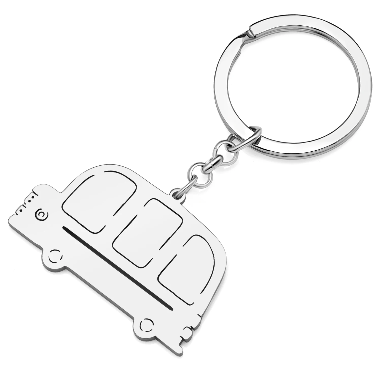 Bonsny посеребренные брелоки из нержавеющей стали с мультяшным рисунком для