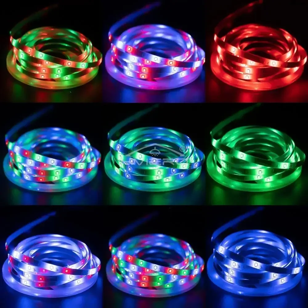 10 м светодиодная лента 5050 RGB Light Гибкая в полоску DC 12 В Диодная 24/44 клавиши