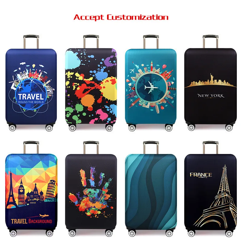 Thicken Suitcase Cover Elastic Washable  Luggage Protective Sleeve Apply to 18-32inch Travel Trolley Accessories Supplies images - 6