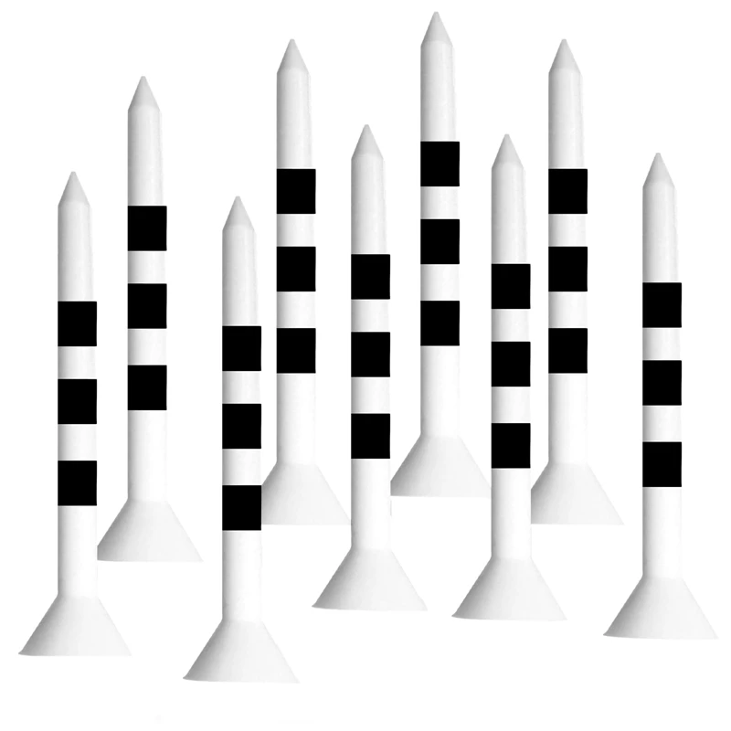 

Тройники для гольфа 50 шт. 3 1/4 дюйма и 50 шт. 2 3/4 дюйма Пластиковые Тройники для гольфа держатель мяча-белый с черной полосой