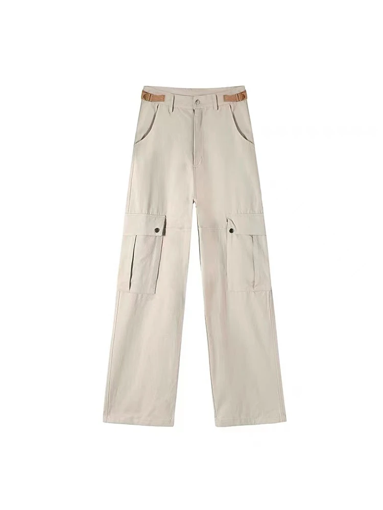 

2022 American Vintage Women High Waist Cargo Pants Baggy Long Trousers Streetwear Harajuku Oversize Tide Loose Casual E-girl New