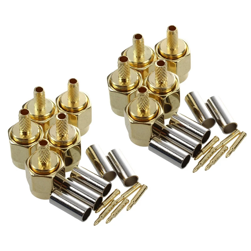 

10Pcs SMA Male Plug Straight Crimp RG316 RG174 Rf Adapter Connector