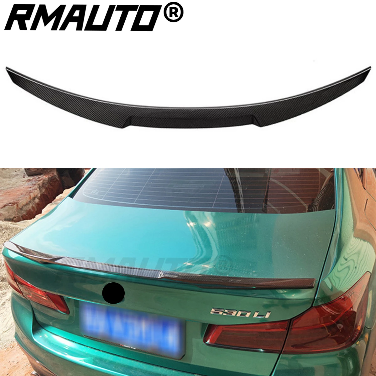 

RMAUTO Carbon Fiber M4 Style G30 Rear Spoiler Wing Body Kit For BMW 5 Series G30 F90 M5 2017-2022 Rear Spoiler Car Accessories