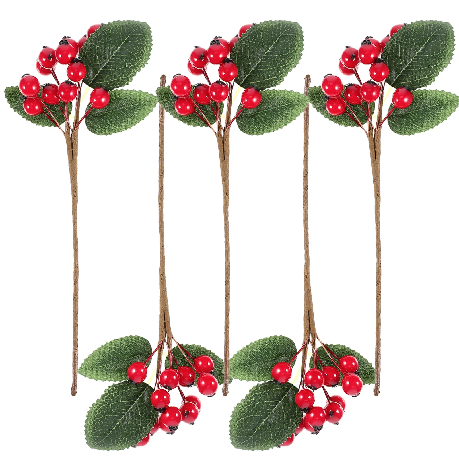 

Berry Christmas Artificial Picks Stems Fake Branch Berries Tree Decoration Branches Red Wreath Party Stem Holly Faux Decor