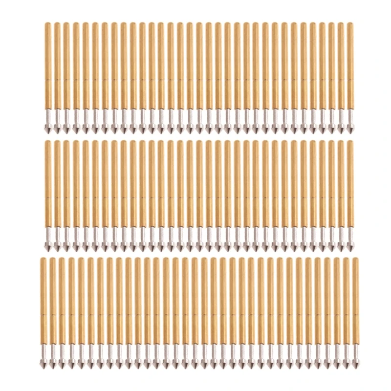 

100 Pcs Spring Test Probe Pogo Pin P75-E2 Dia 1.3mm Length 16.5mm