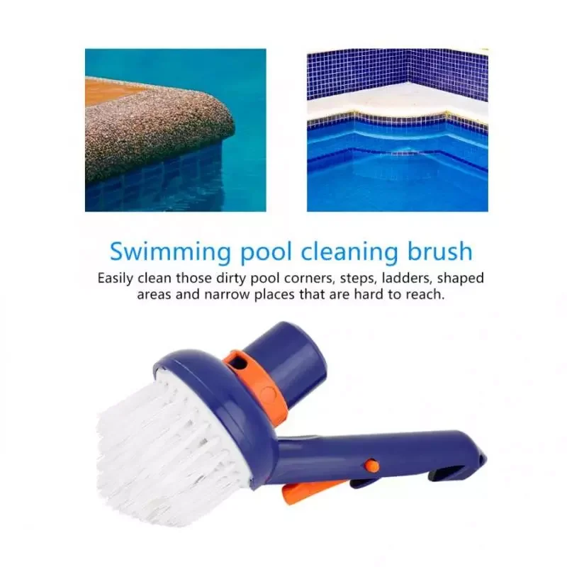 

Swimming Pool Step Corner Vacuum Brush Spas Cleaning Brushes Nylon Bristles HOT
