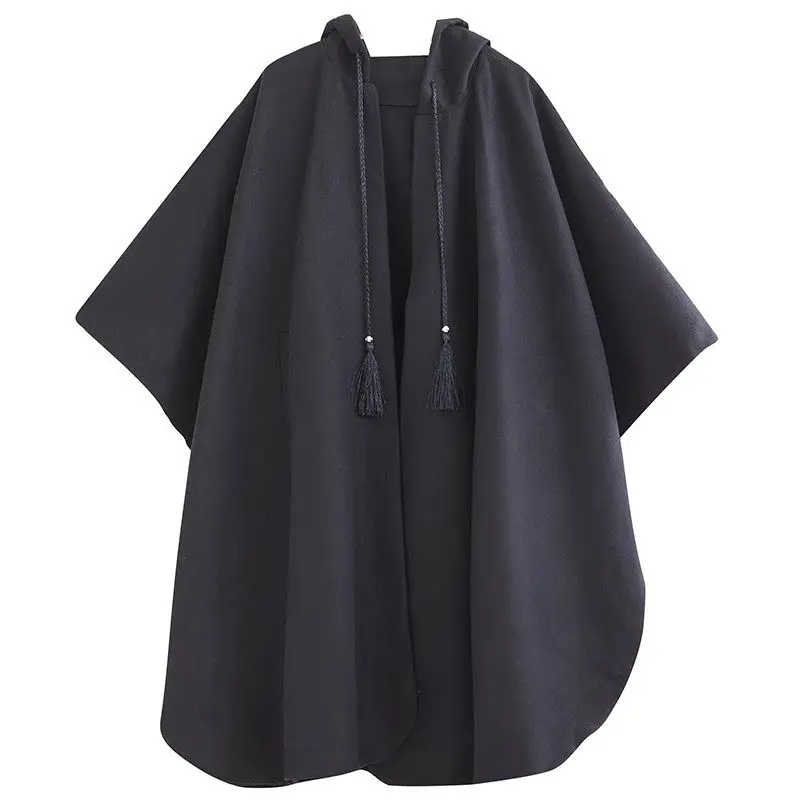 Ветровка 2024 осень и зима новая свободная накидка большого размера темная