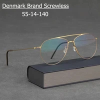 2022 denmark brand pure thintanium glasses frame men double beam ultralight prescription eyeglasses women optical eyewear oculos