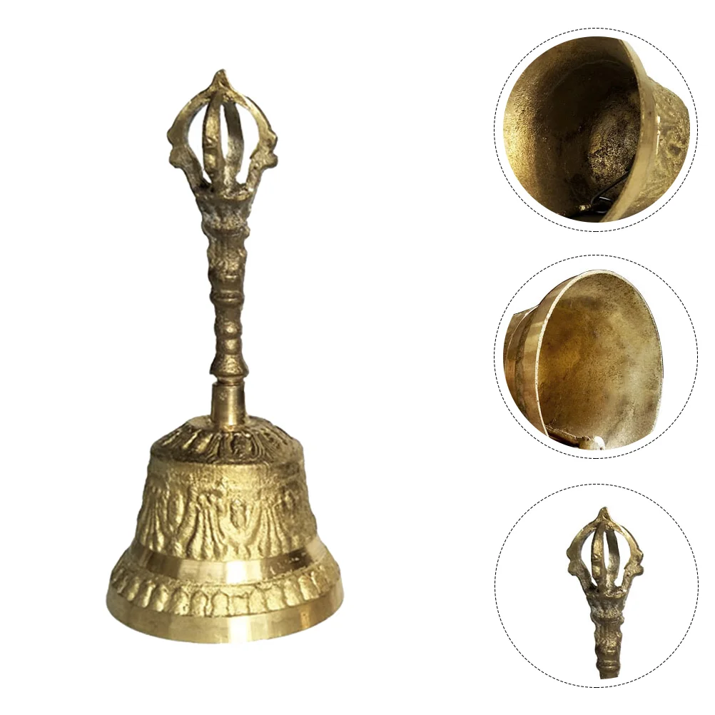 

Hand Ring Bell Witch Decor Interesting Brass Simple Creative Copper Handbell Call Unique