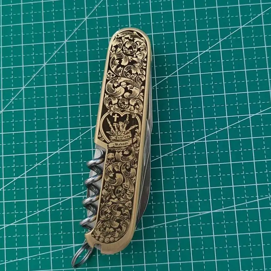 1 пара ручные весы из чистой латуни на заказ для швейцарского армейского ножа