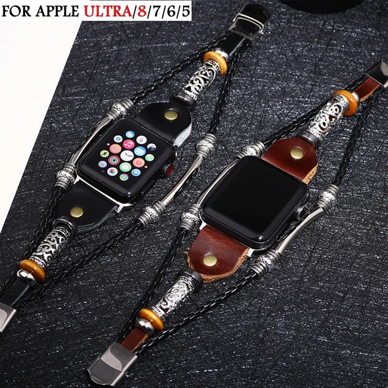 

Кожаный ремешок для Apple Watch band 44 мм 38 мм 40 мм 42 мм 41/45 мм