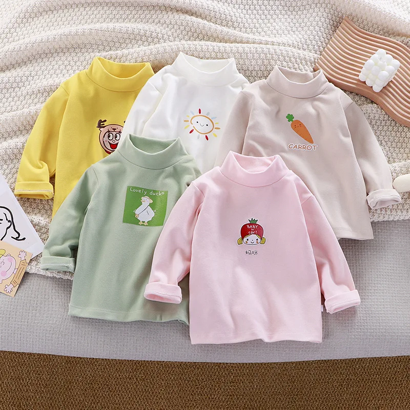 

Kids Clothing T shirts Cartoon Print Girls Boys Cotton Children Shirt Baby Toddler Tops Full Long Sleeves Pajamas Clothes