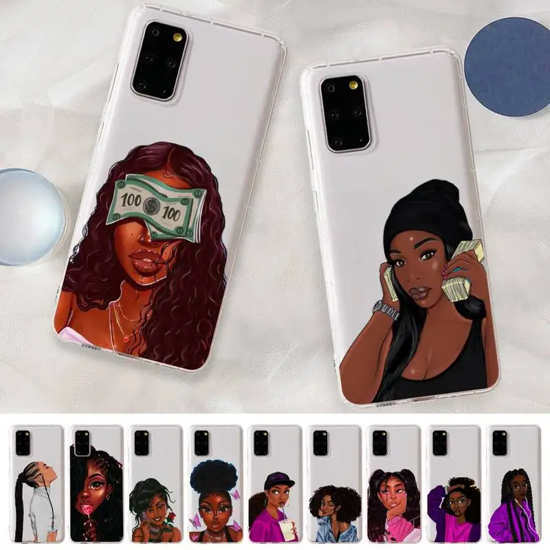

Yinuoda Melanin Poppin African Black Girl Phone Case For Samsung A 10 20 30 50s 70 51 52 71 4g 12 31 21 31 S 20 21 plus Ultra