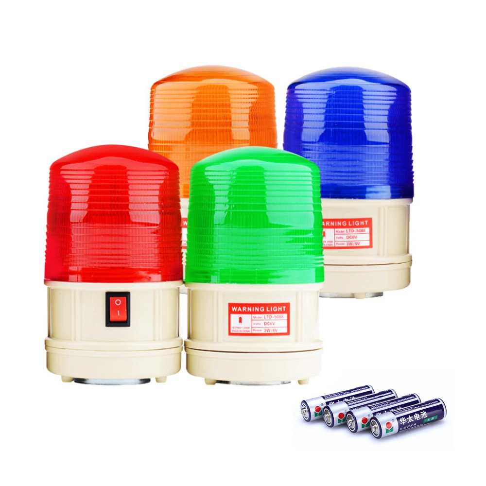 

Светодиодная мигающая лампа с питанием от батарейки, лампа сигнализации для наруПредупреждение в ночное время, Предупреждение ждасветильник сигнал о сбоях дороги s