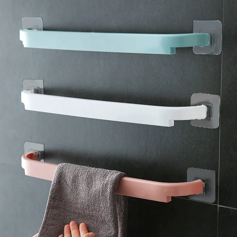 

Non perforated single pole towel rack universal towel rack toilet pole slipper pole bathroom kitchen supplies sorting