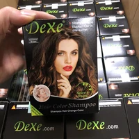 DEXE 10pcs/box Black Hair Shampoo Red Wine Dark Brown 5 Mins Dye Hair Into Black Herb Natural Faster Hair Restore Colorant
