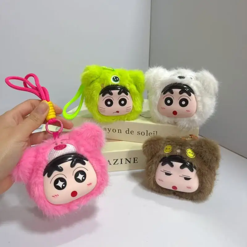Фото Новая серия плюшевых брелоков Kawaii Crayon Shin Chan: креативная плюшевая игрушка, украшение для студенческого рюкзака, аниме-атрибутика, подарок для друга №2