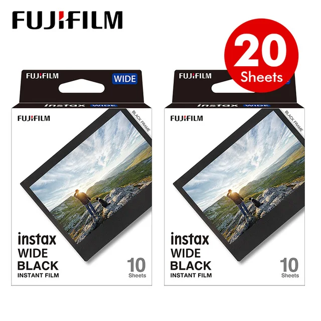 Fujifilm Instax Wide Film Instant Black Edge For Fuji Camera 100 200 210 300 500AF Lomography Wide Link Wide