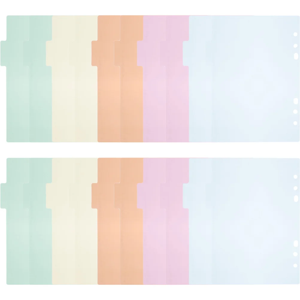 

20 Pcs Colored Labels Partition Board Portable Index Dividers Plastic Binder Tabs Paper Convenient Notebook Accessory