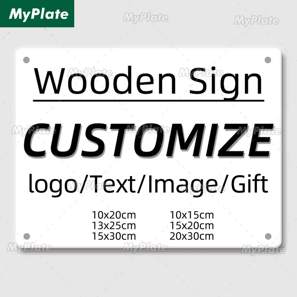 

Custom Wooden Sign Grain Sign Personalized DIY Home Made Wood Plaque Dog Tag Vintage Home Decoration Wall Decor Gift