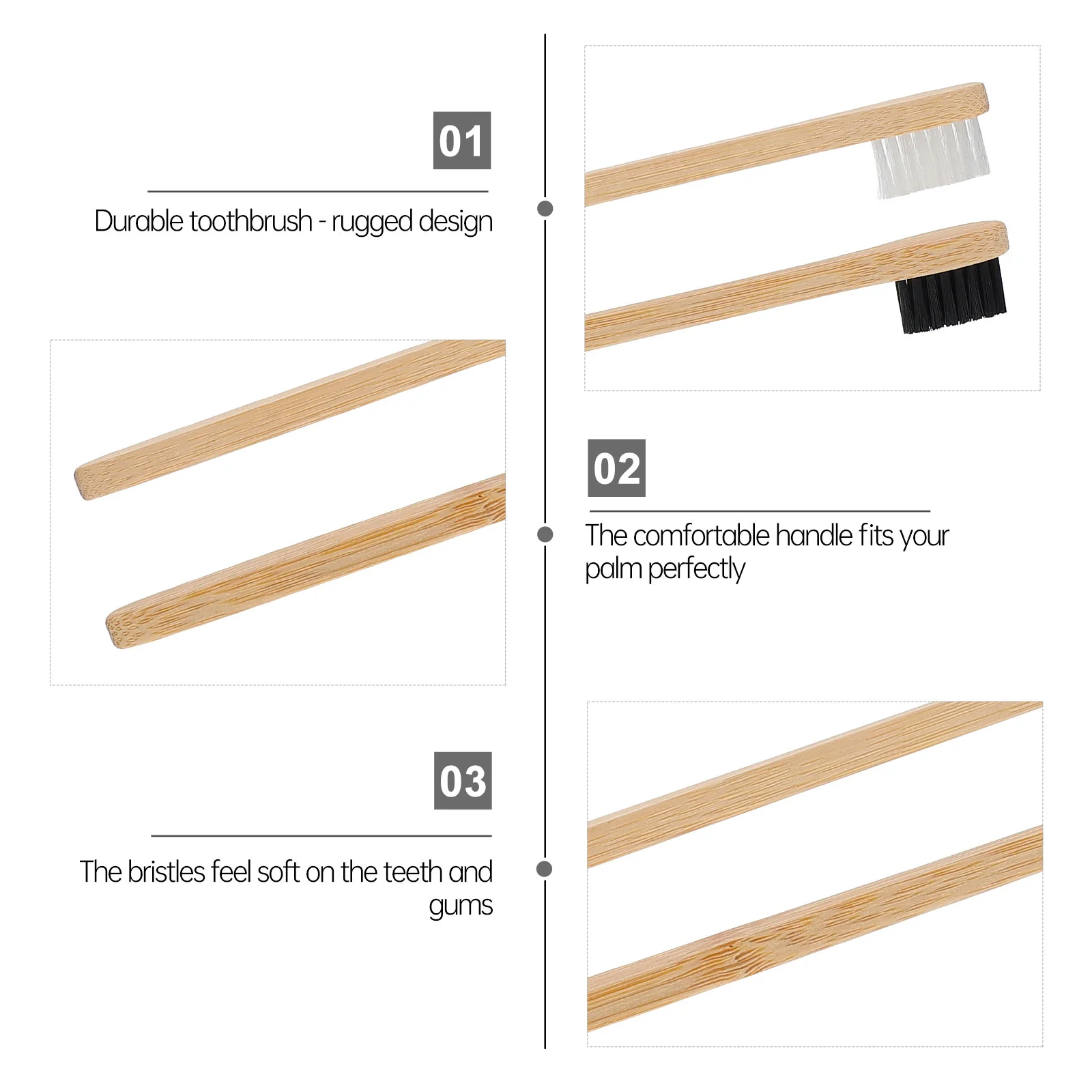 20 шт. бамбуковая зубная щетка с маленькой головкой дорожные зубные щетки гаджеты