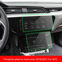 tempered glass lcd screen protective film sticker for car audi e tron 2018 2021 gps navigtion dashboard guard accessories cn
