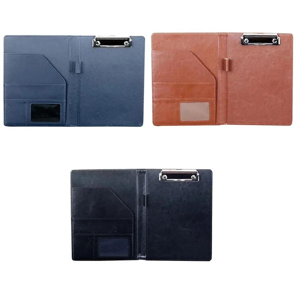

PU Leather Business Card Holder Contract File Folders A4 File Folder A4 Clipboard Folder Business Folder Manager Clip