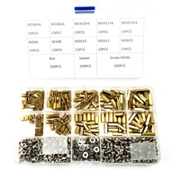 750pcs m2 m2 5 m3 male female hex brass standoff spacer with pan head screw nut and washer kit for pcb motherboard standoff