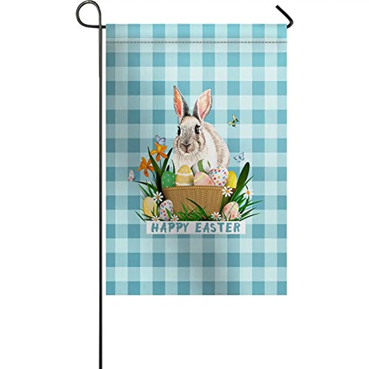 

SunShine Day Double Sided Garden Flags for Outside Summer Spring Closeup Eggs Rabbit Easter Outdoor Flags for Farm Yard Garden