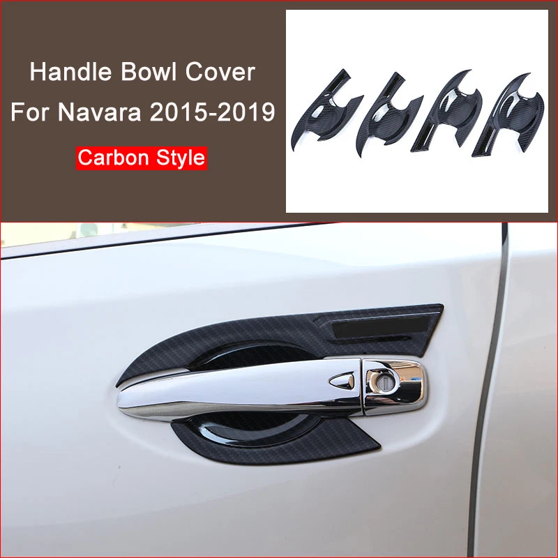 

Крышка дверной ручки автомобиля, защитная накладка чаши для Nissan Navara NP300 D23, аксессуары для пикапов 2015-2019