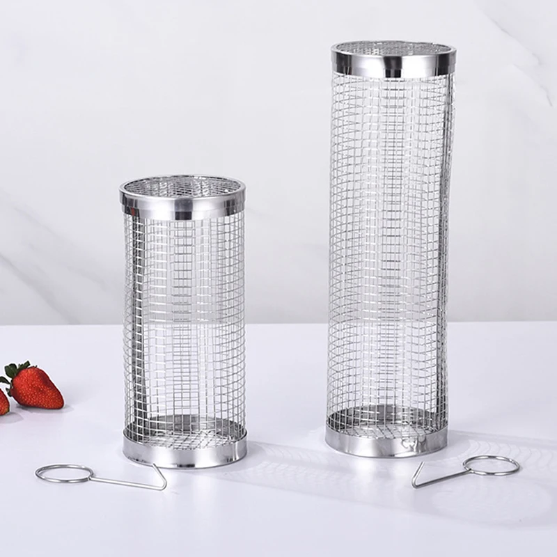 Корзина для гриля из нержавеющей стали портативная корзина барбекю вращающаяся