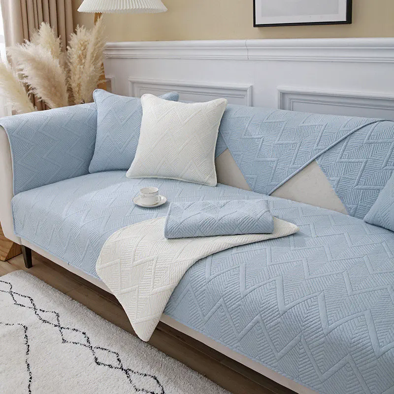 

Sofa Cushion Protector Cover Plush Soft Non-Slip Washable Cover Four-seasons Sofa Throw Pillowcase Couch Slipcover